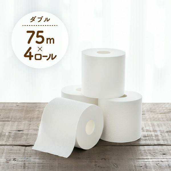スコッティscottieナチュラル3倍長持ちトイレットペーパートイレットロールクラフト包装脱プラエコ【12個セット】スコッティナチュラルトイレットペーパー3倍長持ち4ロール75m（ダブル）無香料