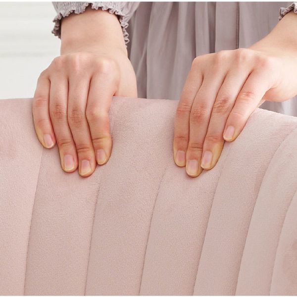 チェアゴールドダイニングベロア風軽量ファブリックエレガントおしゃれ椅子デザイン椅子姫系可愛い簡単組立イスチェア 