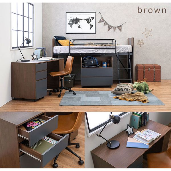 システムベッドロフトベッドベッドデスクワゴンキッズ子供ロフトレイアウトデザイン子供部屋学習机秘密基地収納子供用システムベッド 