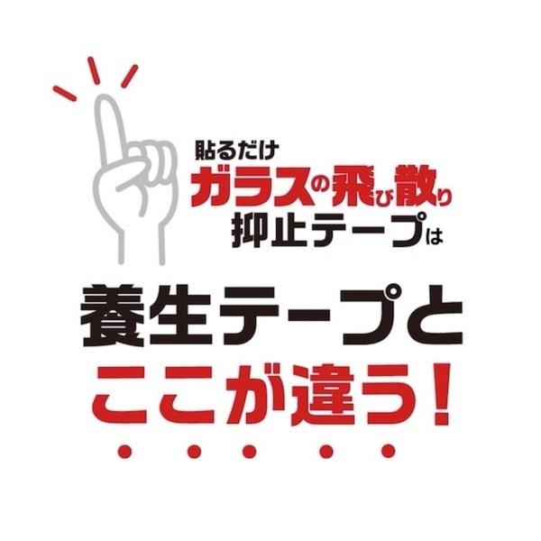 ガラス飛散防止飛散防止テープガラステープウィンドゥテープガラス飛散防止ガラスの飛び散り抑止テープクリア 