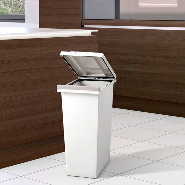 防臭臭い漏れ生ごみプッシュペールゴミ箱パッキン付臭い対策ゴミの臭いおむつペットシーツエバンMP密閉プッシュペール30Lホワイト 