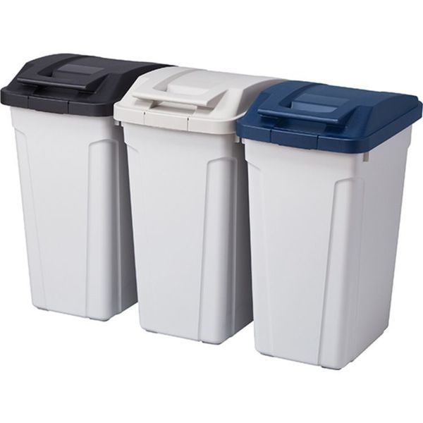 ゴミ箱屋外ペールハンドル付ロック付ゴミの分別生ごみベランダスタイリッシュカラス対策捨てやすいハンドル付分別ペール45L 