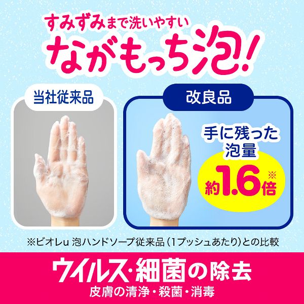 詰め替え泡で出てくる約4回分まとめ買い手洗い石鹸薬用殺菌消毒SPT採用弱酸性ビオレユー【3個セット】ハンドウォッシュ花王液体せっけんビオレu泡ハンドソープつめかえ用770mlKao
