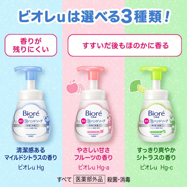 詰め替え泡で出てくる約4回分まとめ買い手洗い石鹸薬用殺菌消毒SPT採用弱酸性ビオレユー【3個セット】ハンドウォッシュ花王液体せっけんビオレu泡ハンドソープつめかえ用770mlKao