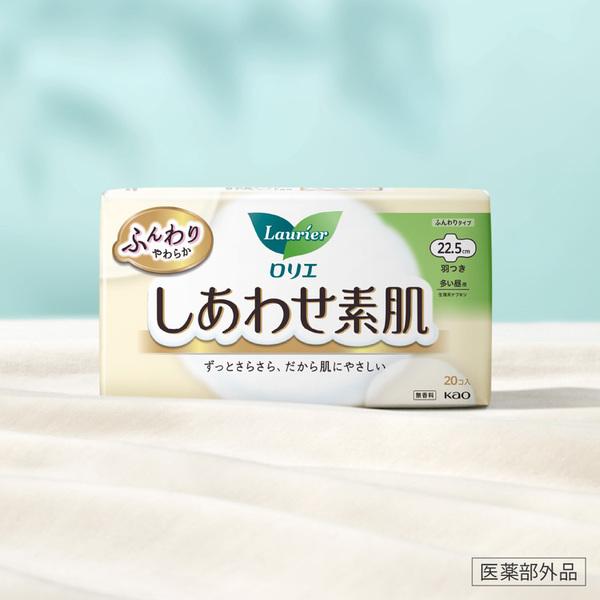 花王ロリエしあわせ素肌スリム生理用品サニタリー大容量ナプキン特に多い昼用特に多い夜用25cm40cm羽つき【5個セット】ロリエしあわせ素肌スリム 