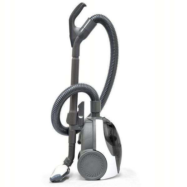 クリーナー紙パックコード式キャニスター軽量吸引力パワフル簡単ゴミ捨てスタンド収納ペルソスシンプル1人暮らし新生活クリーナーキャニスターコード式紙パック式掃除機ホワイト×グレーVERSOS