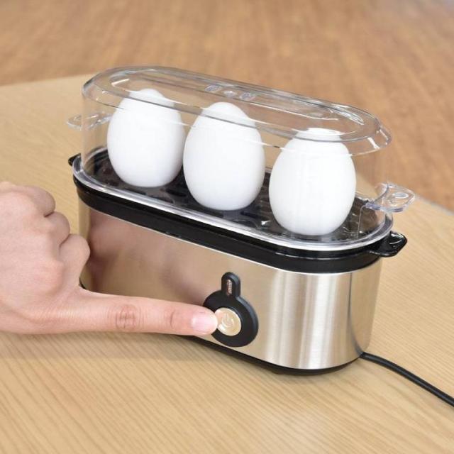 THANKOサンコーSUFAEGSSL蒸し器エッグスチーマーゆで卵スチームクッカーゆで卵メーカー高速調理簡単エッグスチーマーシルバーサンコー