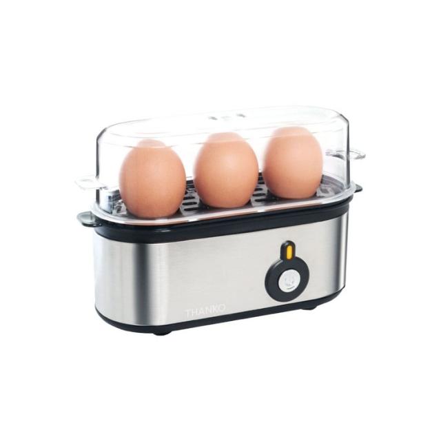 THANKOサンコーSUFAEGSSL蒸し器エッグスチーマーゆで卵スチームクッカーゆで卵メーカー高速調理簡単エッグスチーマーシルバーサンコー