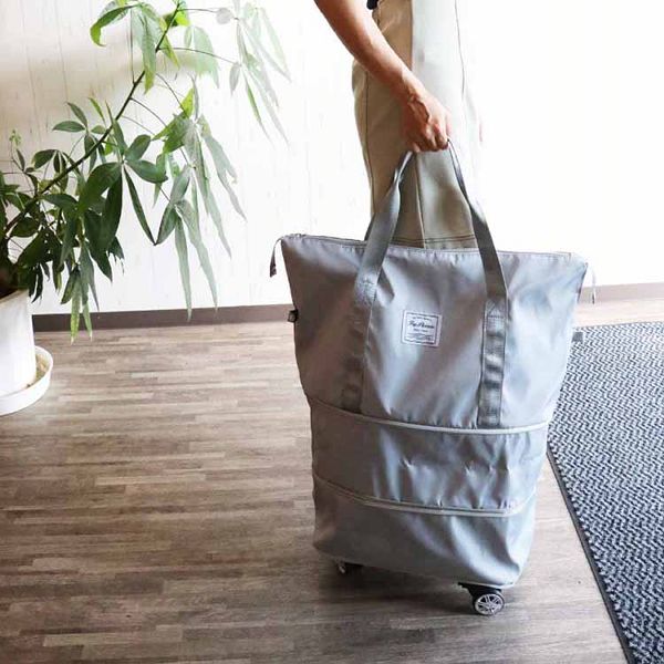 キャリートートバッグ2WAYキャスター付き旅行日常使いサイズ変更キャリーバッグキャリーケースNEW2WAYバッグ 