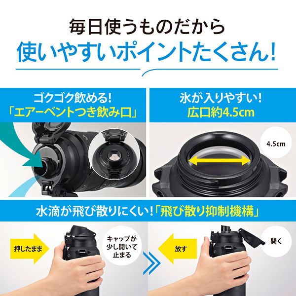 水筒マグボトルスポーツクールボトルワンタッチマグ1.5lシームレスせん 保冷お手入れ簡単ステンレスボトルショルダータイプボトルsdhb15象印水筒マグボトルスポーツ象印ステンレスクールボトル 