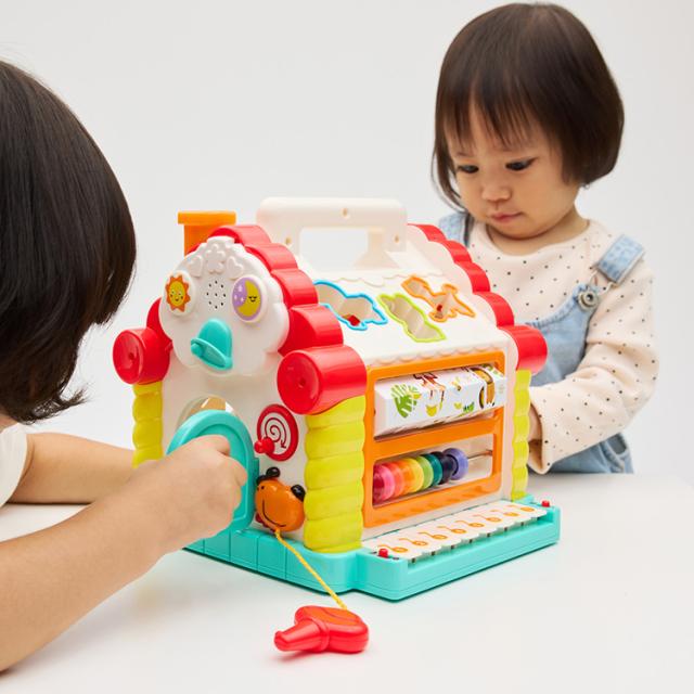 知育玩具おうち型ごっこ遊び音が鳴る型はめ遊びけん盤演奏カラフル音が鳴るプレゼントお祝いギフトHolaおもちゃ型はめ遊びかわいいワクワク手あそびハウスミュージック・デラックスDADWAY