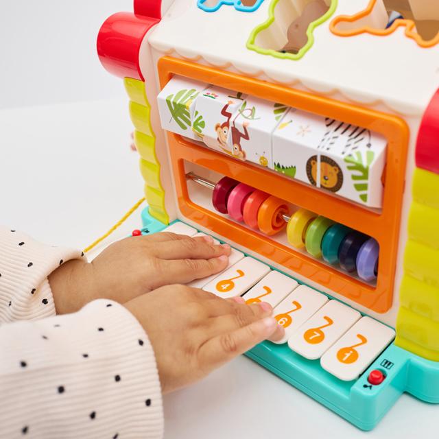 知育玩具おうち型ごっこ遊び音が鳴る型はめ遊びけん盤演奏カラフル音が鳴るプレゼントお祝いギフトHolaおもちゃ型はめ遊びかわいいワクワク手あそびハウスミュージック・デラックスDADWAY
