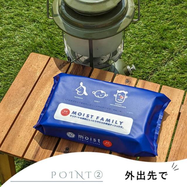 保湿ティッシュソフトパックティッシュ花粉花粉症鼻炎子どもしっとり保湿ティッシュ肌荒れ【15個】モイストファミリーソフトパック120Wハヤシ商事 