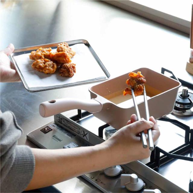 フライパン深型フライパン四角フライパン省スペース焦げ付きにくいスタイリッシュ使いやすい軽量設計IH対応ガス火対応ふらいぱん調理用具フタ付きスクエアSupot深型四角フライパン13×18cmシービージャパン