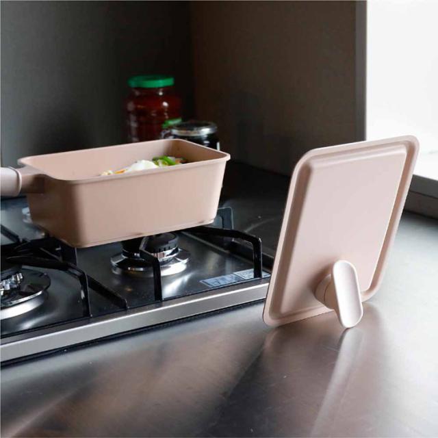 フライパン深型フライパン四角フライパン省スペース焦げ付きにくいスタイリッシュ使いやすい軽量設計IH対応ガス火対応ふらいぱん調理用具フタ付きスクエアSupot深型四角フライパン13×18cmシービージャパン