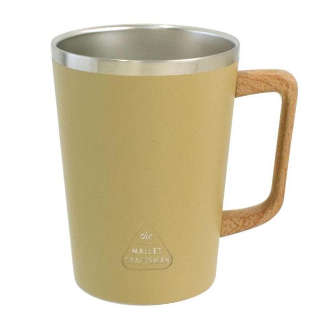 ステンレスタンブラーコンビニコーヒー保冷タンブラー結露予防デスクワーク真空二重構造保温タンブラーマリット　ハンドル付ステンレスタンブラーサブヒロモリ 