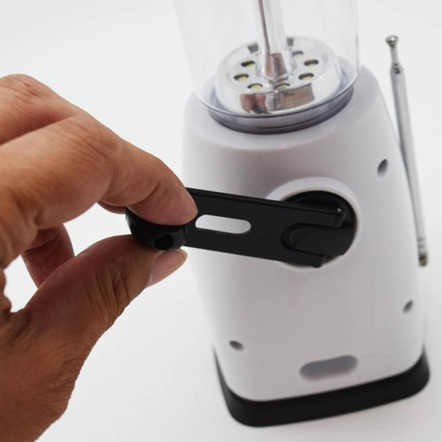 ランタン防災ラジオ充電器警報ブザー付き手回しソーラー防災グッズ緊急スマホ充電停電アウトドアキャンプ充電災害ワイドFM付き防災LEDランタンホワイト 