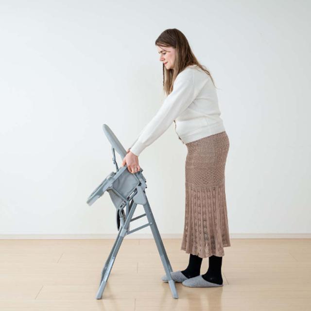 ベビーチェアハイタイプ折り畳み自立式ネビオテーブル取り外し2層テーブル食品衛生法合格6カ月からサッと拭けるPUレザーテーブル3段階スライドフットレスト3段階調整自立式折りたたみベビーハイチェアS-1Nebio