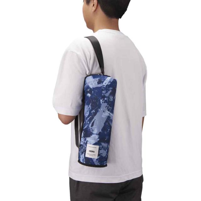 さーもすTHERMOS水筒ケースボトルポーチ袋持ち運び保護ショルダー付手洗い可能サーモス水筒用ポーチ保冷断熱保冷マイボトルポーチ1.5L 