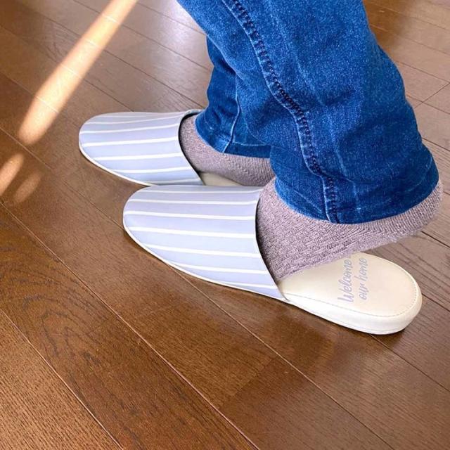 スリッパトイレ男女兼用シンプル抗菌クリニックお手洗い新生活拭けるトイレ用品ストライプスリッパ男女兼用朝倉商会 