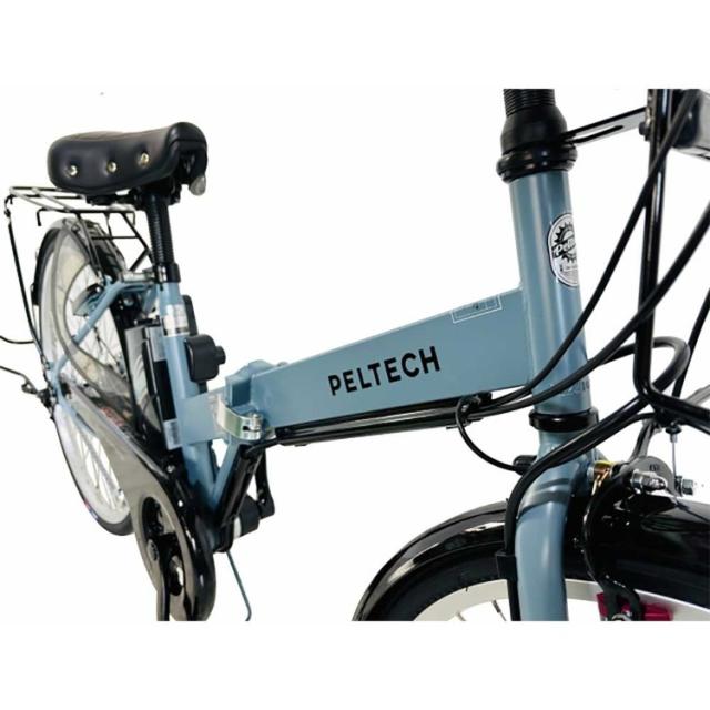 電動自転車 本体 折り畳み 24インチ 電動アシスト自転車 LEDライト付 タイヤ 大きめ 変速なし 泥除け装備 完成品 自転車 電動 8.5Ah 折りたたみ チャリ 通勤 通学 おりたたみ自転車 コンパクト収納 PELTECH ペルテック TDH-414L * 【TD】 【代引不可】