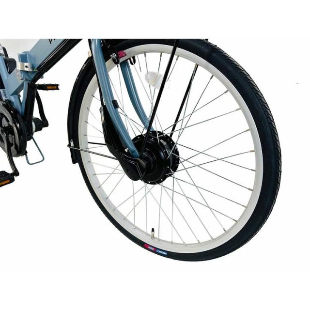 電動自転車 本体 折り畳み 24インチ 電動アシスト自転車 LEDライト付 タイヤ 大きめ 変速なし 泥除け装備 完成品 自転車 電動 8.5Ah 折りたたみ チャリ 通勤 通学 おりたたみ自転車 コンパクト収納 PELTECH ペルテック TDH-414L * 【TD】 【代引不可】