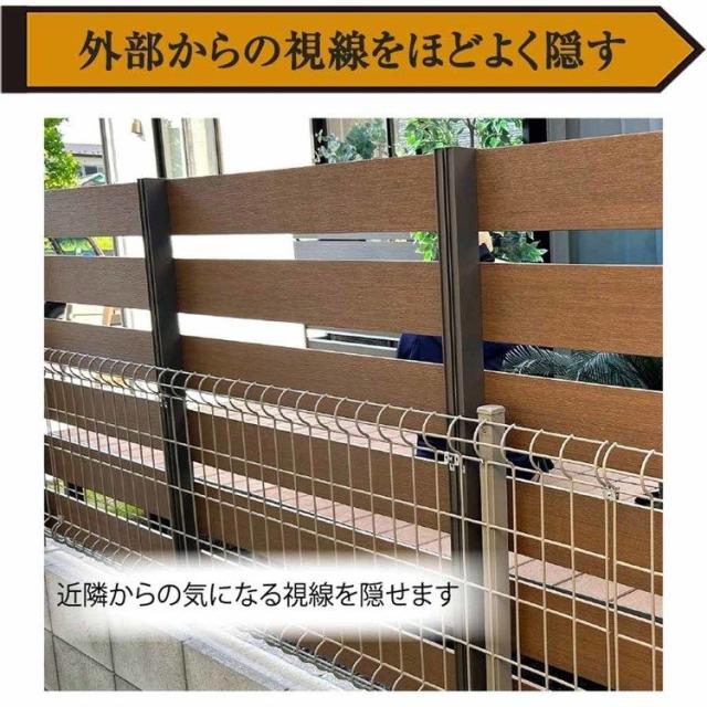 エクステリアフェンス人工木フェンスフェンス目隠し樹脂着脱式目隠しフェンス1000T-8TKSG旭興進