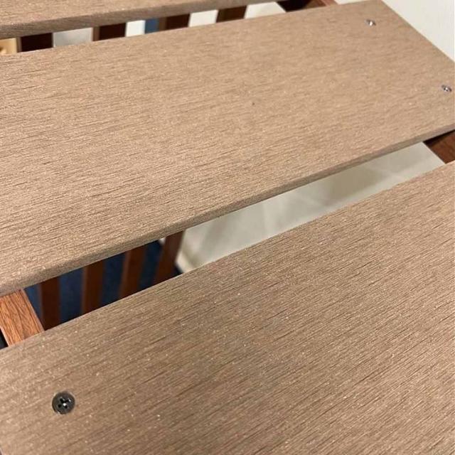 エクステリア室外機カバー人工木アルミエアコン室外機カバー木目調出格子風人工木アルミ室外機カバー1080チェリー旭興進 