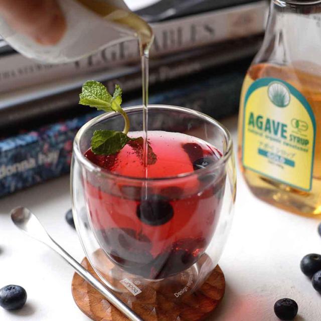 アガベシロップオーガニック低GI食品有機JAS認証取得プラントベース添加物不使用アレルギーフリーコンタミネーションフリー有機ブルーアガベシロップ鮮]【6個】有機アガベシロップ330gGOLDALMATERRA 