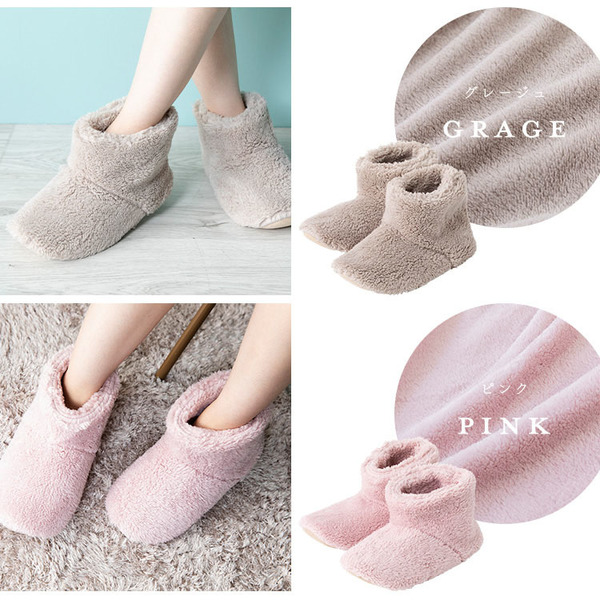 ルームブーツルームシューズスリッパ冬用保温洗濯可ミンクファーマイクロファイバーレディース女性用節電足冷えMLファーマイクロミンクファー・ルームブーツM・L（22.5-24cm・25-26.5cm） 