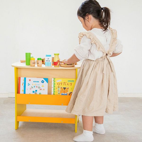 知育玩具木製玩具木のおもちゃ森のあそび道具対面型アイランドキッチン組み立て20分おままごとごっこ遊びギフト知育玩具キッチン木のおもちゃ森のアイランドキッチンエド・インター