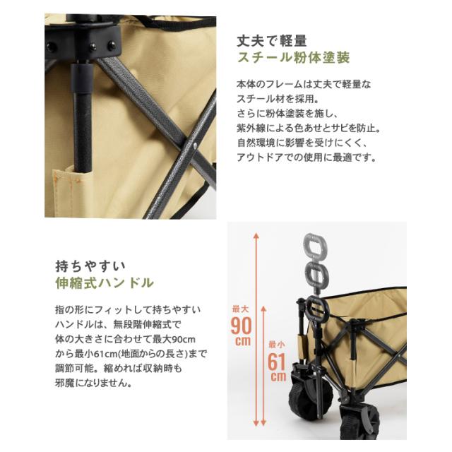 キャリーワゴン アウトドアワゴン 折り畳み式 大容量150L 耐荷重150kg 楽天市場】キャリーワゴン 150L 大容量 折りたたみ アウトドア
