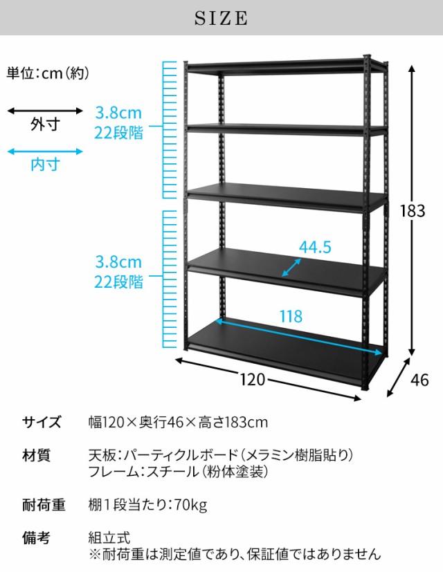 ラック 幅120cm スチールラック 収納ラック ラック収納 収納棚