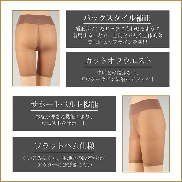 グンゼ ライザップ ガードル 3分丈 ヒップアップ 補正下着 M〜LL