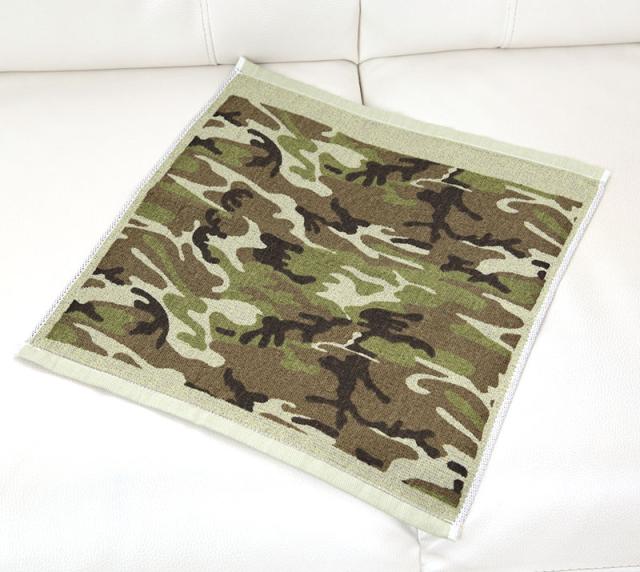 ウォッシュタオル ハンドタオル カモフラージュ柄 迷彩 約36cm×35cm