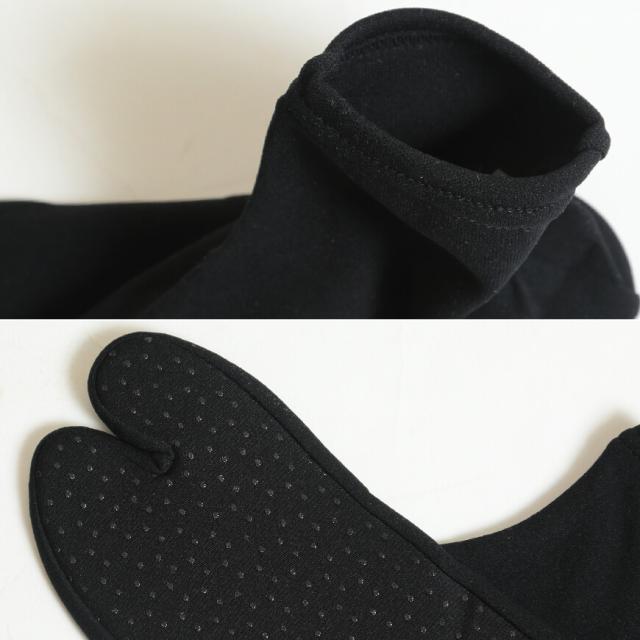 日本製 文楽足袋 くちゴム ナイロン100% クッション底 滑り止め付き 足袋ワーカー 黒2足組（M・L）ON【和装呉服】 (取寄せ)