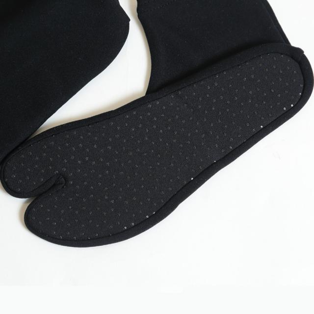 日本製 文楽足袋 くちゴム ナイロン100% クッション底 滑り止め付き 足袋ワーカー 黒2足組（M・L）ON【和装呉服】 (取寄せ)