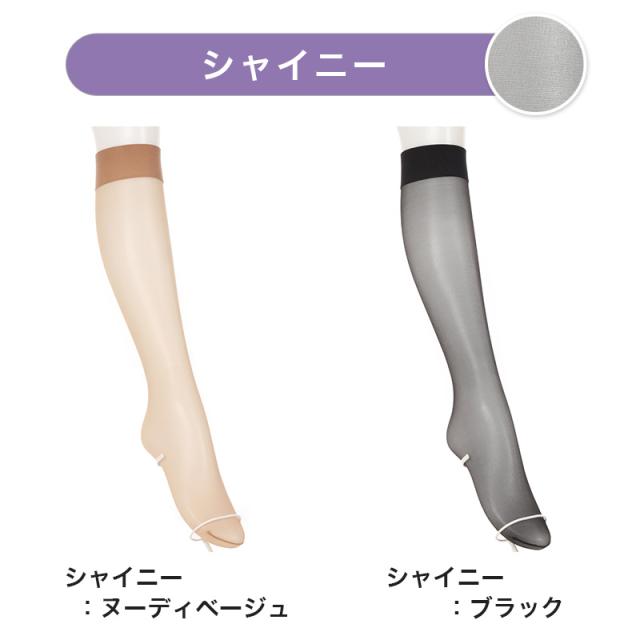 アツギ ストッキング ひざ下 柄 ショートストッキング 22-25cm (在庫限り)