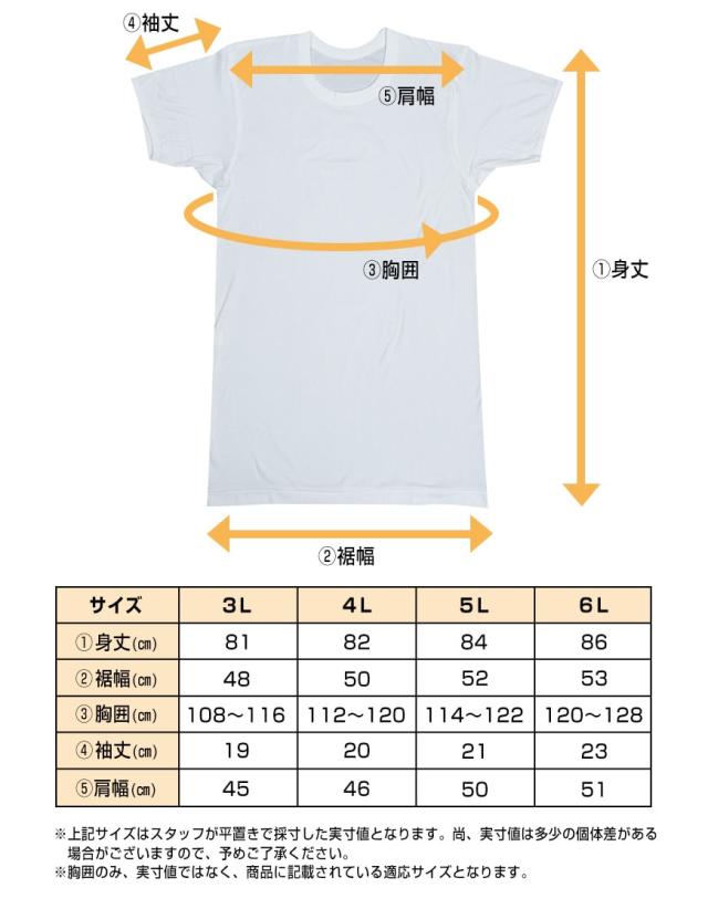 メンズ 半袖 tシャツ 大きいサイズ 綿100% クルーネック 2枚組 3L〜6L