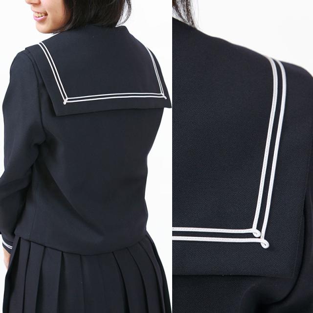 長袖セーラー服 日本製 155cmA〜180cmA (送料無料) (取寄せ)