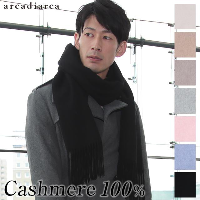 カシミヤ100% ストール 無地 メンズ 大判 マフラー カシミヤ カシミア フリーサイズ (送料無料)