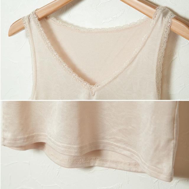 タンクトップ レディース インナー シルク M・L (在庫限り)