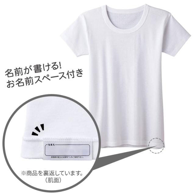 グンゼ 子供 肌着 半袖 男の子 綿100% キッズ インナー 丸首 襟広め 2枚組 100cm〜160cm