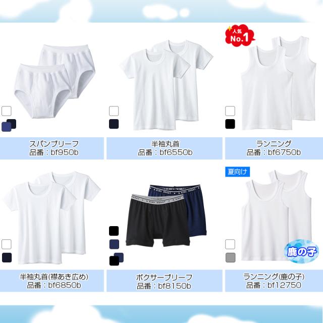 グンゼ 子供 肌着 半袖 男の子 綿100% キッズ インナー 丸首 襟広め 2枚組 100cm〜160cm