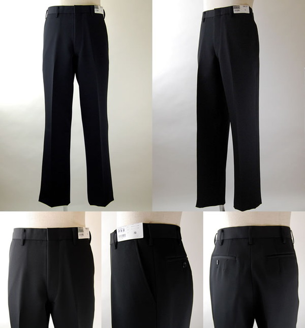 トンボ学生服 男子 ズボン ノータックスラックス ウエスト105〜120cm (送料無料) (取寄せ) (裾上げ無料) (取寄せ)