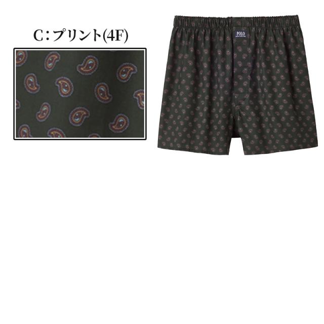 POLO トランクス メンズ 綿100 前あき ボタン付き ゆったり 下着 M L LL