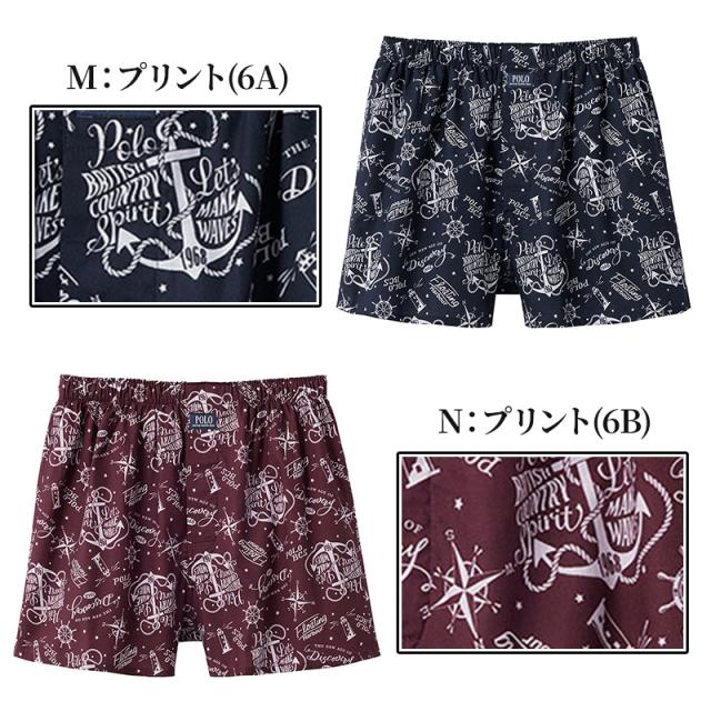 POLO トランクス メンズ 綿100 前あき ボタン付き ゆったり 下着 M L LL
