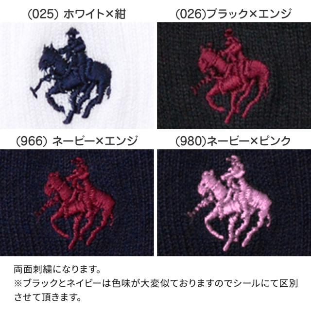 グンゼ POLO ワンポイント 刺繍 スクールソックス レディース 26cm丈 23-25cm