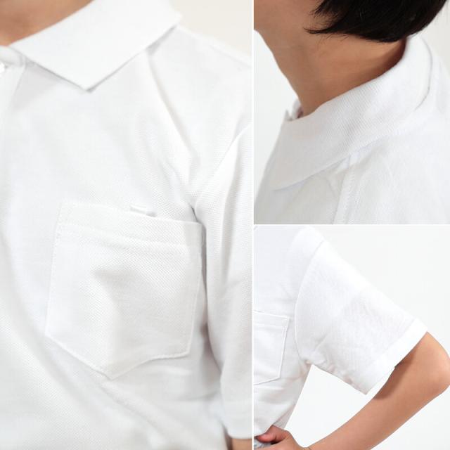 キッズ ポロシャツ 半袖 小学生 制服 小学校 スクール 子供 100cm〜180cm