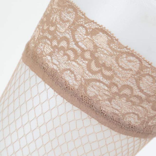 Stay Fit ベーシックネット シリコンストッパー付き 太もも丈網タイツ 22-25cm